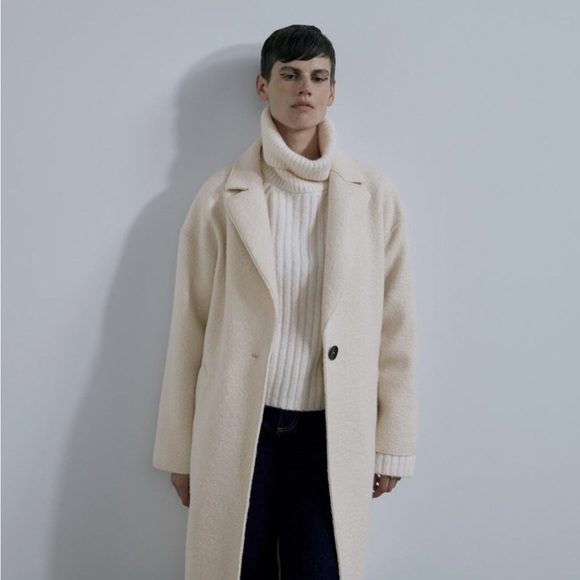 Zara Textured Coat - Picture 6 of 8